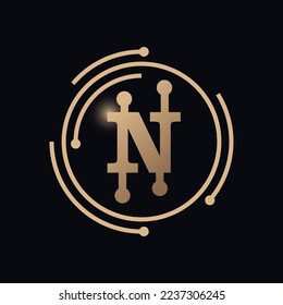 Alphabet N Crypto Currency Logo