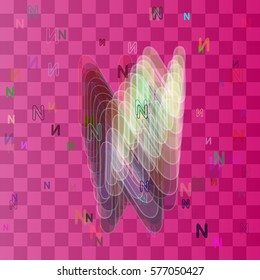 Alphabet N design elements
