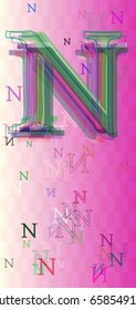 Alphabet N design texture