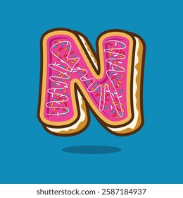 The alphabet N is donut shape