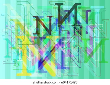 Alphabet N icon texture