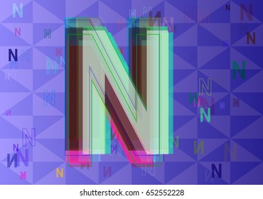 Alphabet N icon texture