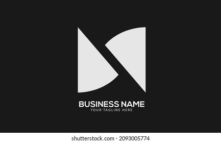 Alphabet N initial abstract monogram vector logo template