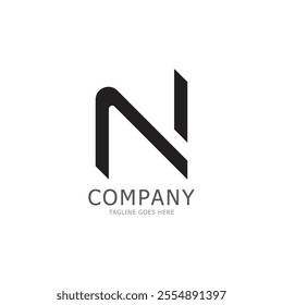 alphabet N letter logo and symbol vector icon