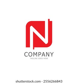 alphabet N letter logo and symbol vector icon