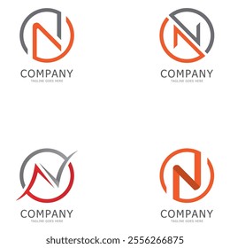 alphabet N letter logo and symbol vector icon