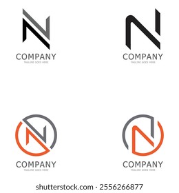 alphabet N letter logo and symbol vector icon