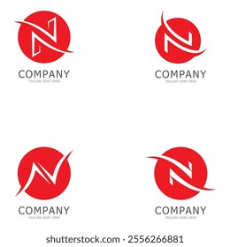 alphabet N letter logo and symbol vector icon