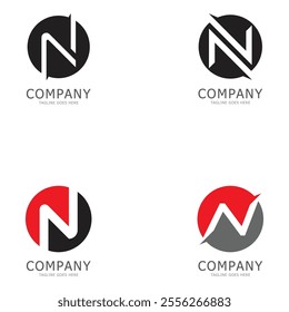 alphabet N letter logo and symbol vector icon