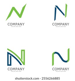 alphabet N letter logo and symbol vector icon