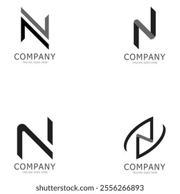 alphabet N letter logo and symbol vector icon