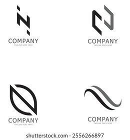 alphabet N letter logo and symbol vector icon