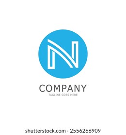 alphabet N letter logo and symbol vector icon