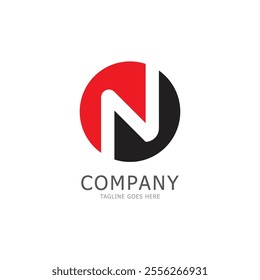 alphabet N letter logo and symbol vector icon