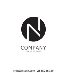 alphabet N letter logo and symbol vector icon