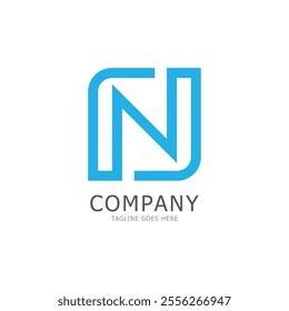 alphabet N letter logo and symbol vector icon