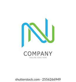 alphabet N letter logo and symbol vector icon