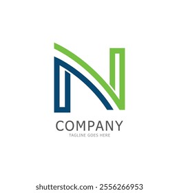 alphabet N letter logo and symbol vector icon