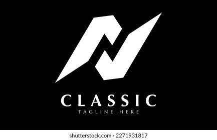 alphabet n logo abstract monogram vector template