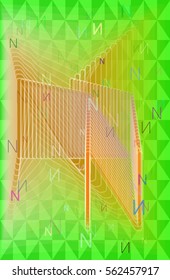 Alphabet N pattern art