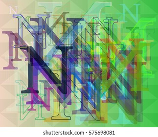 Alphabet N template idea