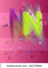 Alphabet N vector design