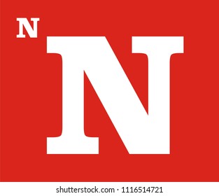 ALPHABET N VECTOR ICON 