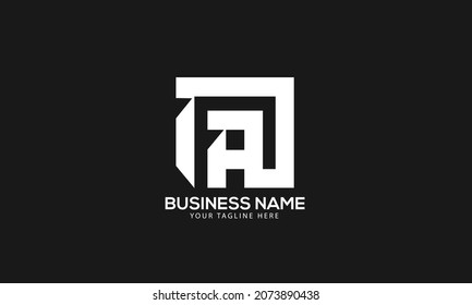 Alphabet NA or AN abstract monogram vector logo template