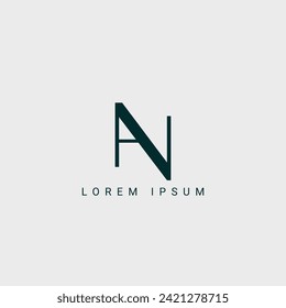 Alphabet NA and AN illustration monogram vector logo template