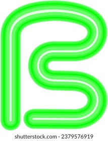 un alfabeto con un tema de signo de neón