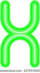 an alphabet with a neon sign theme