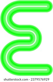 ein Alphabet mit einem Neonzeichen-Thema