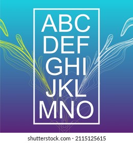 Alphabet in new Gradient Color