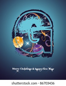 alphabet, the New Year, Christmas,  font