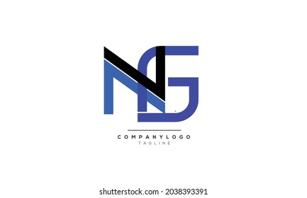 Alfabeto NG GN Letra inicial Monograma Icono Icono Icono Ilustración vectorial Caracteres web abstractos logotipo 
negocio de icono de iniciales