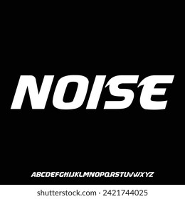 alphabet with noise effect, display font typeset