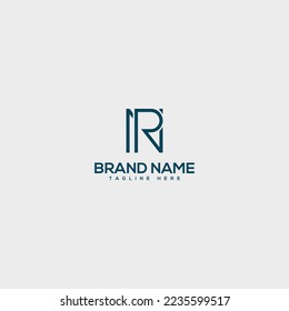 Alfabeto NR, RN, N, R diseño de la plantilla de diseño del logotipo de la letra R ilustración vectorial.