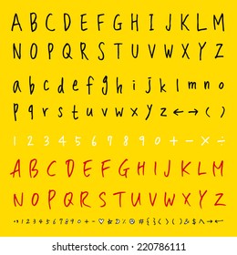 alphabet and number