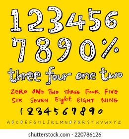 alphabet and number