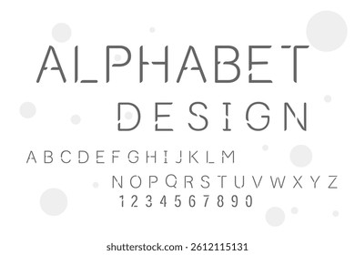 alphabet and number design  fonts set, Typography  logo creative font.  vector illustration