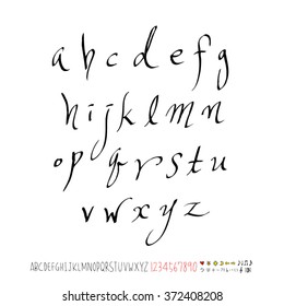 Alphabet & number / handwriting - vector
