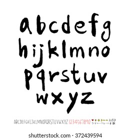 Alphabet & number / handwriting - vector