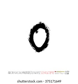 Alphabet & number / handwriting - vector