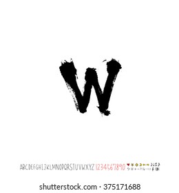 Alphabet & number / handwriting - vector