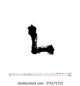 Alphabet & number / handwriting - vector
