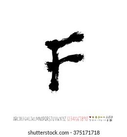 Alphabet & number / handwriting - vector