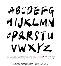 Alphabet & Number / Handwriting - Vector