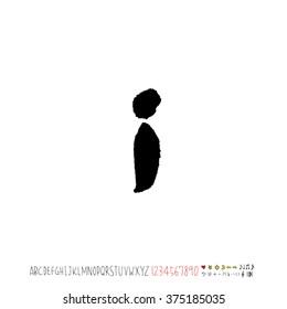 Alphabet & number / handwriting - vector
