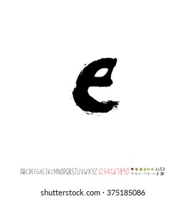 Alphabet & number / handwriting - vector