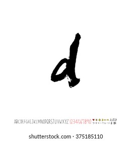 Alphabet & number / handwriting - vector